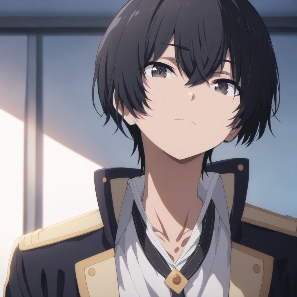 solo,looking at viewer,upper_body,portrait,masterpiece,high score,great score,absurdres,<lora:CidKageno ag4o:1> 1boy, cidkageno, black hair, short hair, black eyes,school uniform,