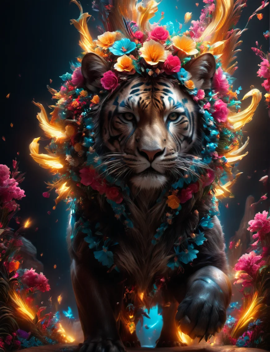 Animal,betmd,masterpiece,epic,cinematic,flowers,epic,16k,(photoreal,realistic),fantasy,)<lora:betmd2:1>,soft lighting,trending