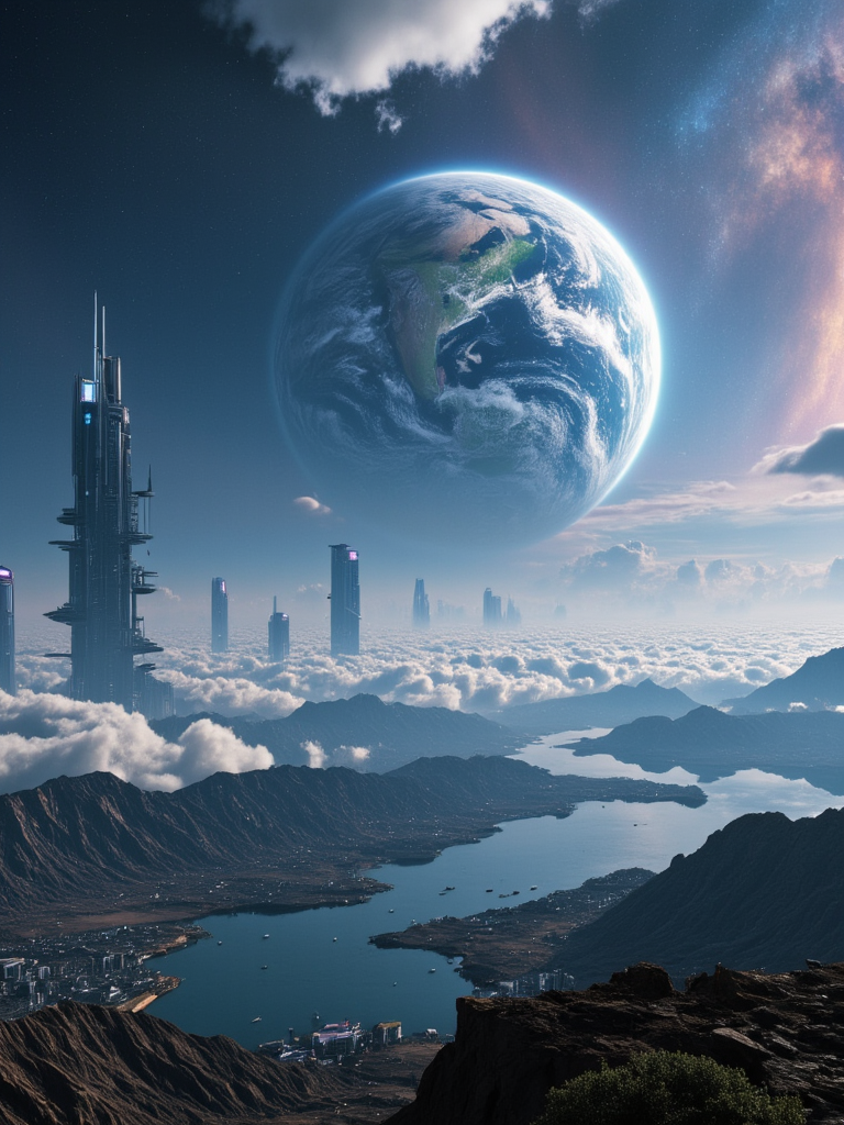 <lora:Space_Worlds_01__Poetic_flux2:1>  sw01p_flux, in space, water planet, asteroids, space nebula, planet decay, cyberpunk city, clouds,