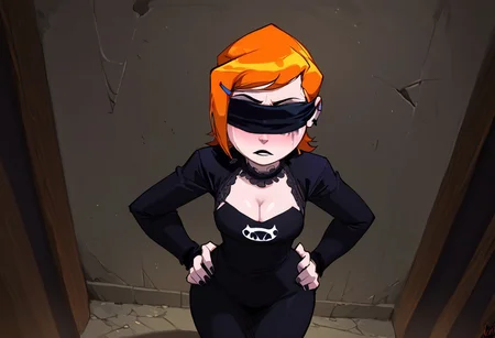 score_4_up, score_6_up, score_9, score_8_up, score_7_up, 1girl. ONLY ONE FEMALE.
Gwen Tennyson - (ben 10), ginger hair, short hair, white skin.
Expressiveh, masterpiece, easynegative, high_quality, high_definition, 8k, ng_deepnegative_v1_75t. <lora:add-detail-xl:0>, <lora:Expressive_H:1>, <lora:WildcardX-XL-Detail-Enhancer:1>.
very detailed, very detailed, high detailed texture, detailed face, highly detailed face
GOTH. GOTH SETTING. SOLO. In a lit chapel standing at an altar, wearing a black priest dress with a high thigh slit, v-neck, sideboob exposed, cleavage, black blindfold, mascara running down the face, thick mascara marks, blindfold covering eyes, eyes are not visible, eyes are covered, hands on hips standing, body shot, unique angle.