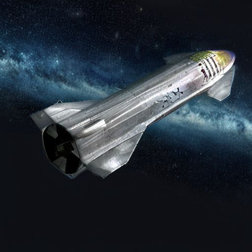 Starship in space, engines on, background milkyway nebula stars, medium shot, low angle  <lora:Starship:1>