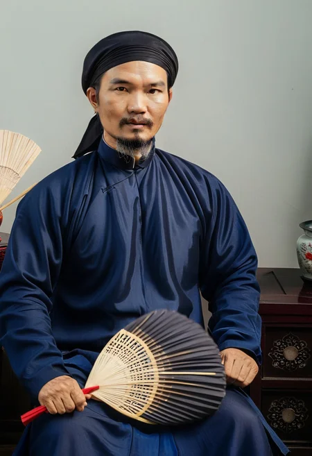 Vietnam Nguyen dynasty male clothing SDXL