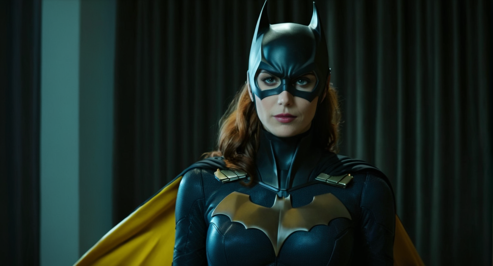 breathtaking, (Cinematic Film stock footage style) in (arri alexa style) (Kodak film print style),
 <lora:Batgirl:1>
Batgirl a woman wearing a Batgirl mask with a cat's claws on it
 <lora:nsfw-xl-2.0:1>, award-winning, professional, highly detailed