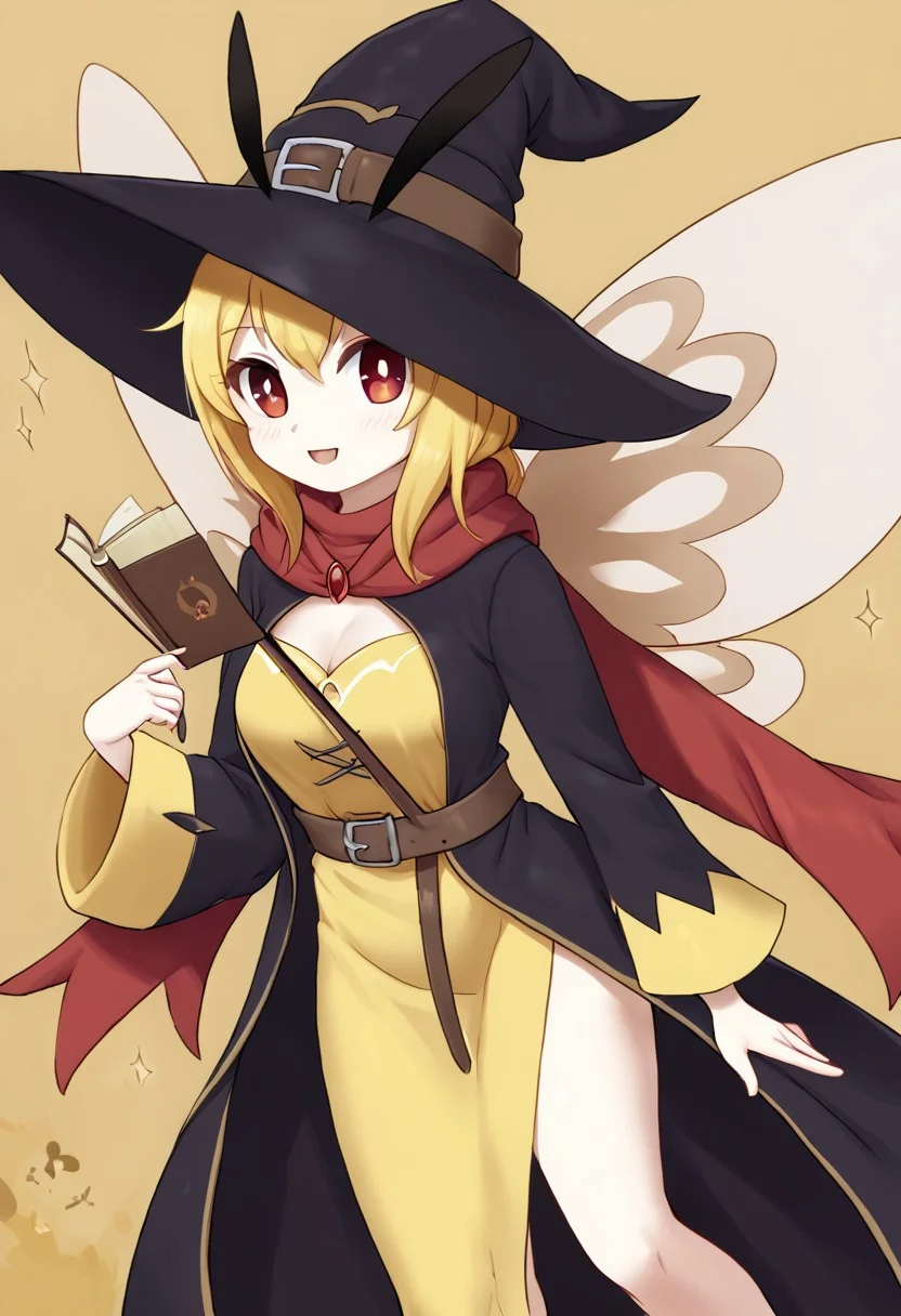 ribombee, wizard hat, robe, red scarf