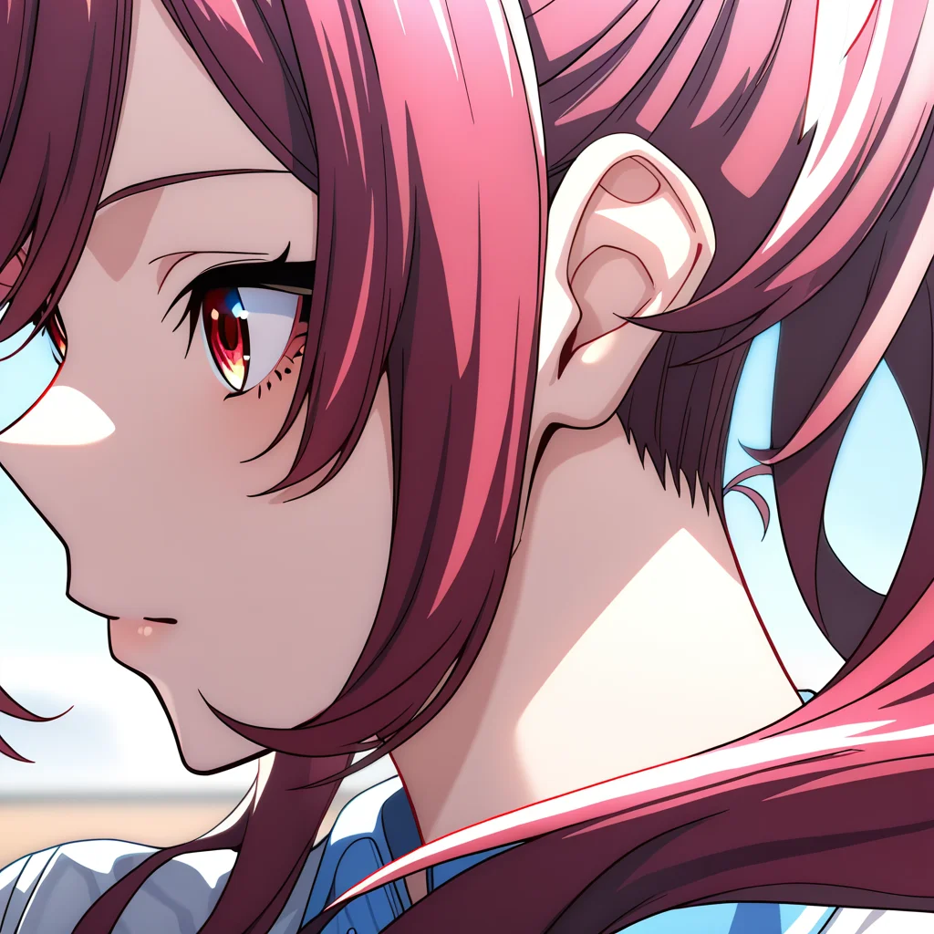 masterpiece,best quality,newest,absurdres,highres,safe,<lora:noobai_ep11_stabilizer_v0.138_fp16:1>,kaede kazama,red hair,<lora:Kaede Kazama_1:1>,1girl,portrait,