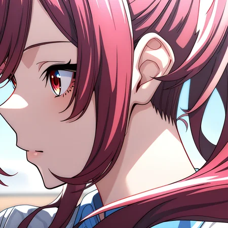 masterpiece,best quality,newest,absurdres,highres,safe,<lora:noobai_ep11_stabilizer_v0.138_fp16:1>,kaede kazama,red hair,<lora:Kaede Kazama_1:1>,1girl,portrait,