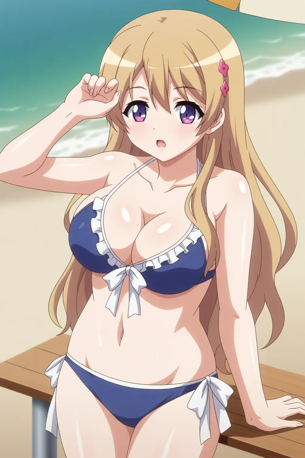 Momoka Fujiwara, solo, swimsuit <lora:Eroge_H_mo_Game_mo_Kaihatsu_Zanmai-Momoka_Fujiwara-PDXL:0.8>