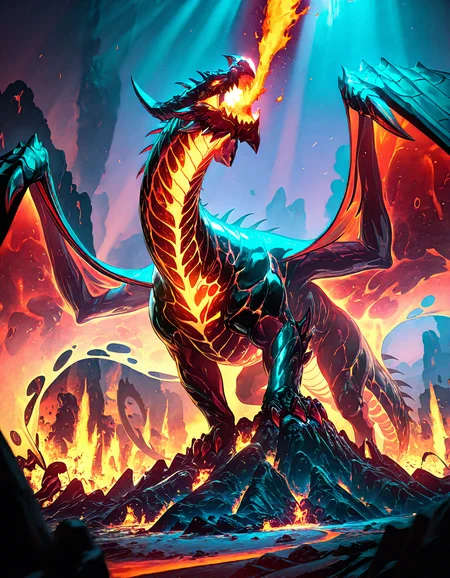 masterpiece, best quality, newest, absurdres, highres <lora:Dragon_collection_for_Illus:1> magma dragon breathing fire on top of a volcano, wide angle, subsurface scathering, depth of field, skin pores, detailed skin, masterpiece, best quality, newest, absurdres, highres, feeling, impact, very awa, dim lighting, sidelighting, skindentation, amazing quality, scenery, very aesthetic, newest, volumetric lighting, blending, <lora:add-detail-xl:1> <lora:cfg_scale_boost:1> <lora:sdxl_enhance:1> <lora:spo_sdxl_10ep_4k-data_lora_webui:1>