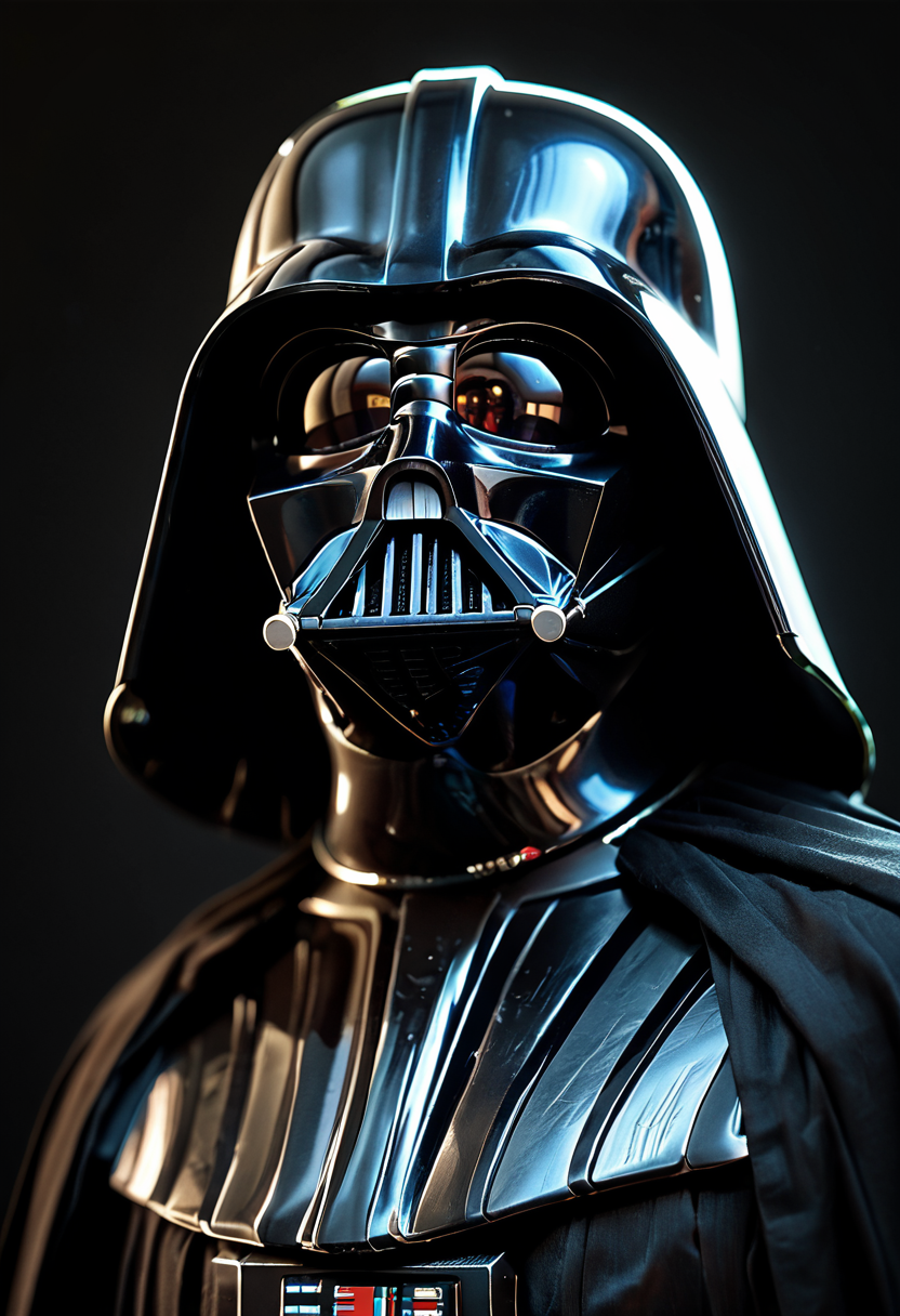 <lora:darth-vader-pxl:1> darth-vader-pxl, solo, darth vader, portrait, black background,, score_9, score_8_up, score_7_up, score_6_up, score_5_up, score_4_up