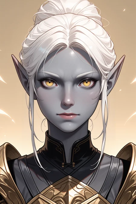 masterpiece, best quality, absurdres,
<lora:ILBGMinthara:0.8>
BGMinthara, 1girl, white hair, pointy ears, gray skin, looking at viewer, portrait