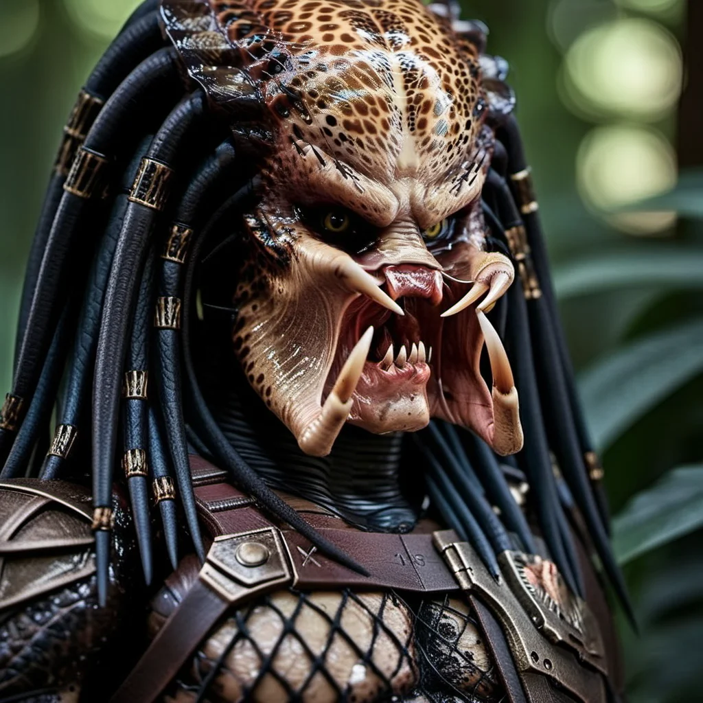 Predator1024, hidden in the jungle, detailed eyes, highly detailed, photography, ultra sharp, film, bokeh, professional, 4k <lora:add-detail-xl:1.5> <lora:Predator1024-000280:0.8>