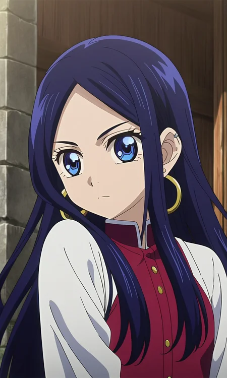anime artwork Asirpa,1girl, blue hair, blue eyes, long hair, ear piercing,petite,flat chested,masterpiece,best quality,8k highres,detailed . anime style, key visual, vibrant, studio anime, highly detailed