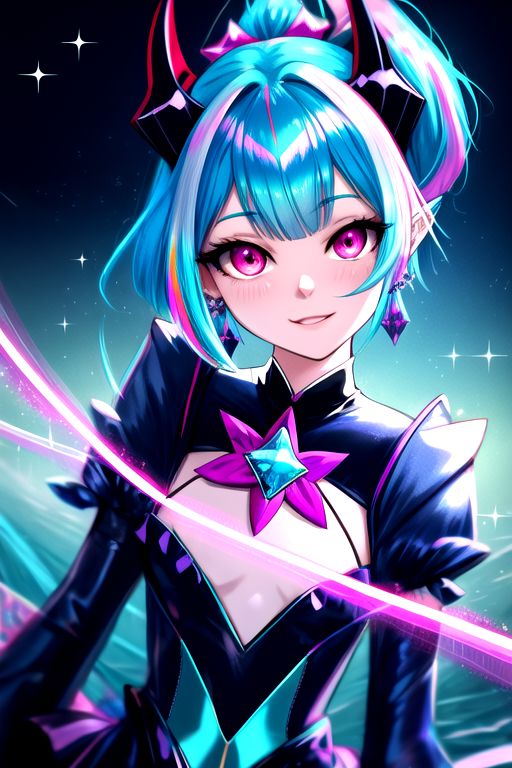 DarkPrecure, Bad_End_Precure, Corrupt_Girl, professional image of a cute young woman, (frilly elegant glossy dark holographic dress, crescent brooch, crescent earrings, crescent accessories:1.2),
(blue water dragon horns, blue water dragon tail:1.3), (short hair, side ponytail, hair above cheeks, light blue hair with light pink hairtips, gradient hair, multicolored hair:1.4), red eyes, (small breasts, cute face, pointy ears, evil laugh, evil eyes, corrupted:1.1), (sparkles, sparkling clothes, sparkles near eyes:1.2),
(intricate aquatic background, underwater, sparkling water, ocean floor, corral reef, bubbles:1.2), 
(ultra wide angle shot, cinematic style, absurdres, incredibly absurdres, huge filesize, extremely detailed, High quality texture, physically-based rendering, Ray tracing, octane render, sharp focus, (8k), (4k), (Masterpiece), (Best Quality), extremely detailed, intricate, hyper detailed, illustration, soft lighting, high resolution, sharp detail)