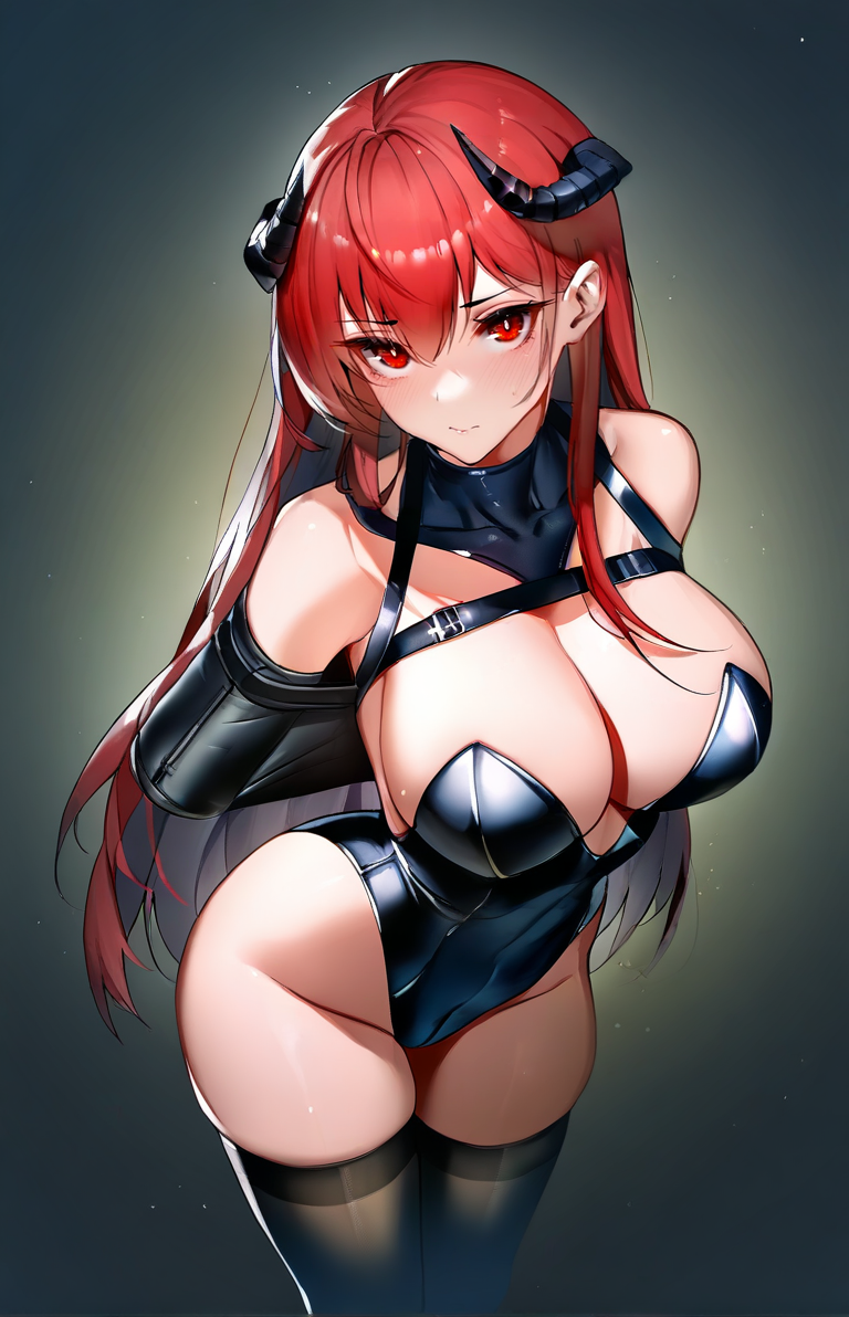 (miurahha, bacius, ririko \(fhnngririko\):0.45), masterpiece, best quality, 1girl,   <lora:boxtiearmbinder-illus:1> box-tie armbinder, arms behind back