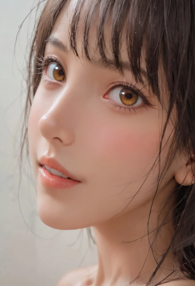 Score_9, Score_8_up, Score_7_up, expression h, 1 naked girl, cute korean girl, 18 years old, clear face, medium brown hair, really cute korean girl face, lovely face, balanced face, natural expression, balanced face, brown eyes, flawless clean skin, clean skin, clean skin, viewer, delicate vagina, voluptuous body, makeup, HD32K, amazing details, parted lips, smile, erotic expression, long legs, perfectly round breasts, wide hips, thick thighs, side view, looking at viewer, ferocious expression, very evil and dangerous, drawing a cross, katana, drawing a sword, iaido, one hand in the scabbard, drawing from the scabbard, drawn blade covering one eye, taken from the epic movie Ghost in Armor, ckjs style spaceship in the background <lora:MoriiMee_Gothic_Niji_Style_Illustrious_r1:0.5>, upper breasts Come out, close-up nipple,