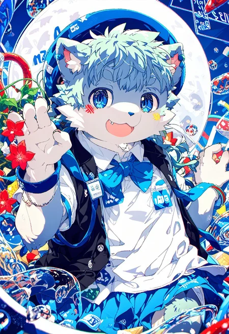 score_9, score_8_up, score_7_up, zPDXL3, ((((sdgs4by zuppu11)))), 1boy, furry, solo