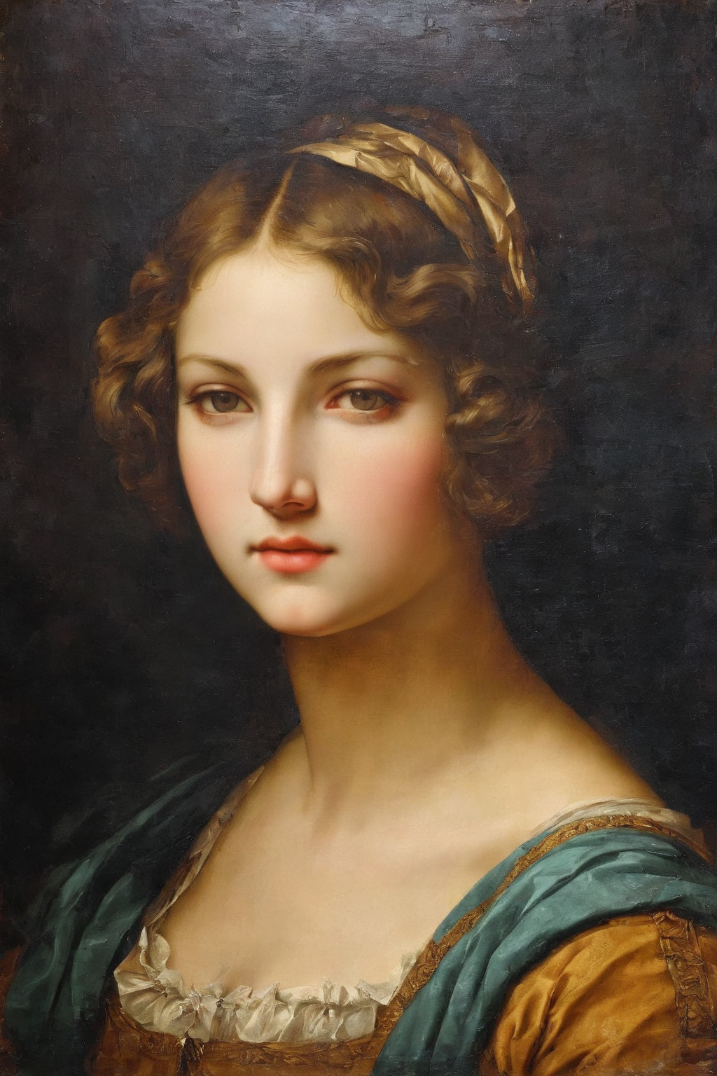 ((Masterpiece, best quality)),beautiful colors, sharp contrast,oil painting, vintage,crackled paint,
painting of a portrait
painted in renaissance style
 <lora:edgRenaissanceXL:0.9>