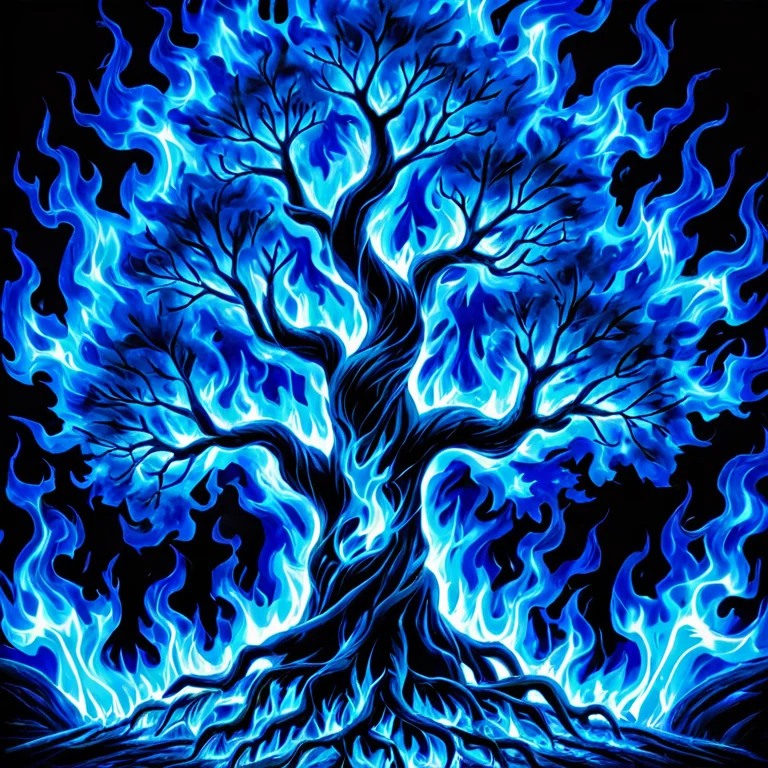 ,onfire,tree,blue flames,
<lora:multi-colored_flames-xl-6:0.8>