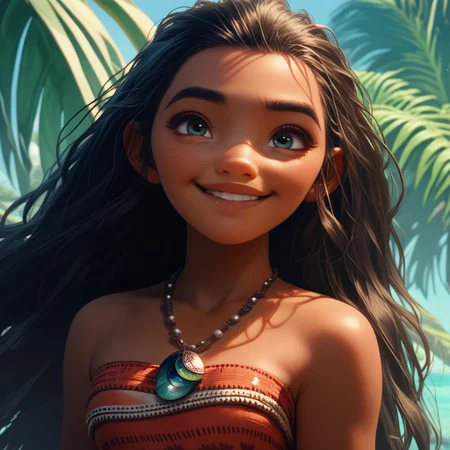 score_9, score_8_up, score_7_up, score_6_up, score_5_up, score_4_up, tropical island, dark skin, necklace, smile, long hair