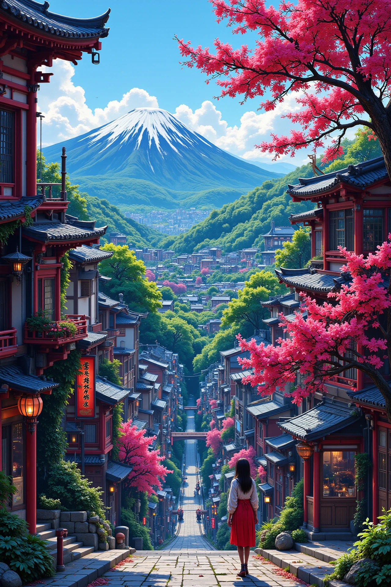 japanese city beautiful  landscape, morning, woman, very intricate, very detailed, sharp, bright, colorful, <lora:Hand v2:0.5> <lora:Anti-Blur:1><lora:Insane Detail Slider:0.25>  <lora:flux.1_lora_flyway_Epic-detail_v2:0.3> <lora:fluxenhancer:0.25> <lora:Neurocore Anime Cyberpunk v2.0:1> A digital artwork in the style of cknc <lora:abyss-neon:0.6> bo-neon