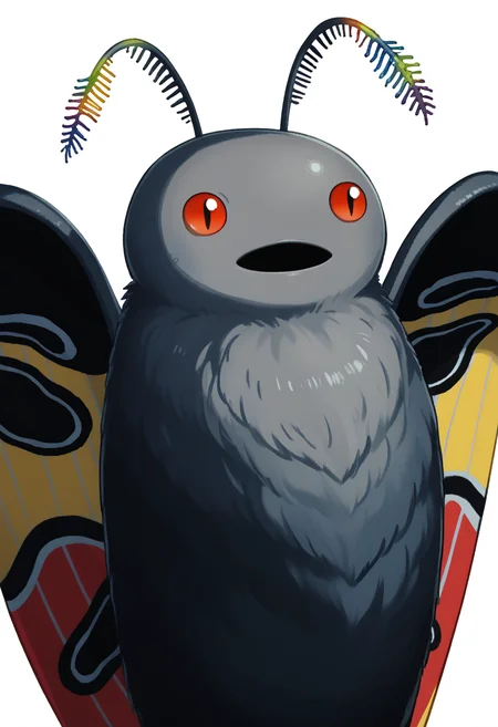 score_9, score_8_up, score_7_up, source_anime, solo, no humans
<lora:zs_FEWarriorsPortraitsXL:1> fewarriorsportraits, portrait, white background
<lora:Mothman-pdxl_Fp:1> mothman, pokemon \(creature\), red eyes, antennae, grey skin, wings