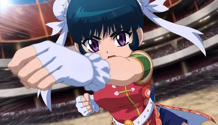 <lora:MFB_meimeiXLIllustrious002>,
masterpiece,best quality,good quality,newest,
outdoors,arena,glitter,lens_flare,
serious,open mouth,
looking at viewer,
solo,
meimei,1girl,green hair,double bun,bun cover,hair ribbon,purple eyes,
red china dress,sleeveless,arm band,
white belt,
pelvic_curtain,shorts under dress,blue shorts,
fingerless gloves,white gloves,
upper body,
fighting_stance,punching,motion_blur,speed_lines,