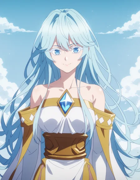 score_9, score_8_up, score_7_up, score_6_up, score_5_up, score_4_up, anime screencap
BREAK
elfaria_olis, 1girl, solo, light blue hair, long hair, colored eyelashes, blue eyes, chest jewel, off-shoulder dress, yellow sash, side cape, bridal gauntlets, pelvic curtain, looking at viewer, smile, closed mouth, upper body
BREAK
wind, wind lift
<lora:elfaria_Wistoria_ponyxl_v1_char:1> <lora:elfaria_Wistoria_ponyxl_v1_style:1>