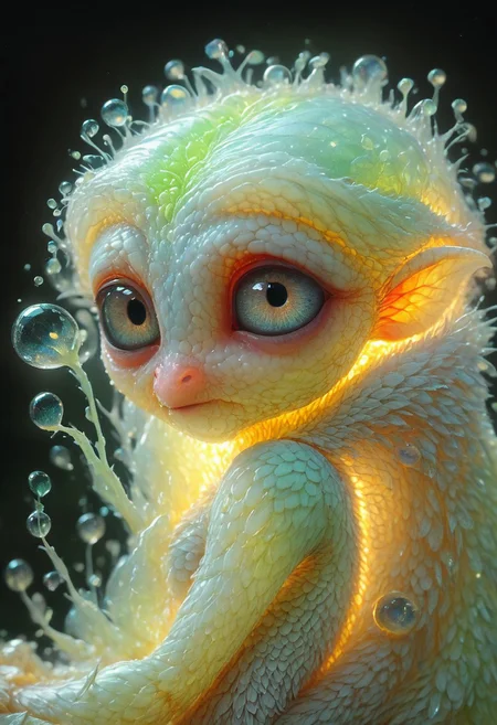(Micro albino demon r4punzel with lethargic sleepy smokey eyes), cute, ultra detailed macro photography by miki asai, photography, phosphorescent, cute, a housed mystical stunning, soft lighting, breathtaking, highly detailed, award-winning, cinematic still shot, kodachrome, uhd, canon eos