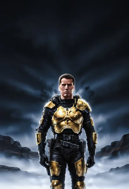 realistic, dark theme, low light, 1boy, solo.
fit body, SFMale, Male soldier, Armor.