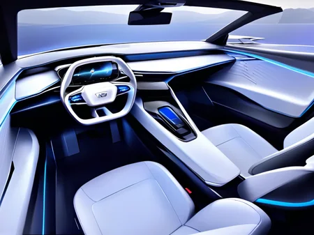 automotive interior,car design interior,sense of design,sense of technology,detailed details,resolution ratio,vivid,8K,wallpaper,<lora:car design interior:0.75>,, masterpiece, best quality,