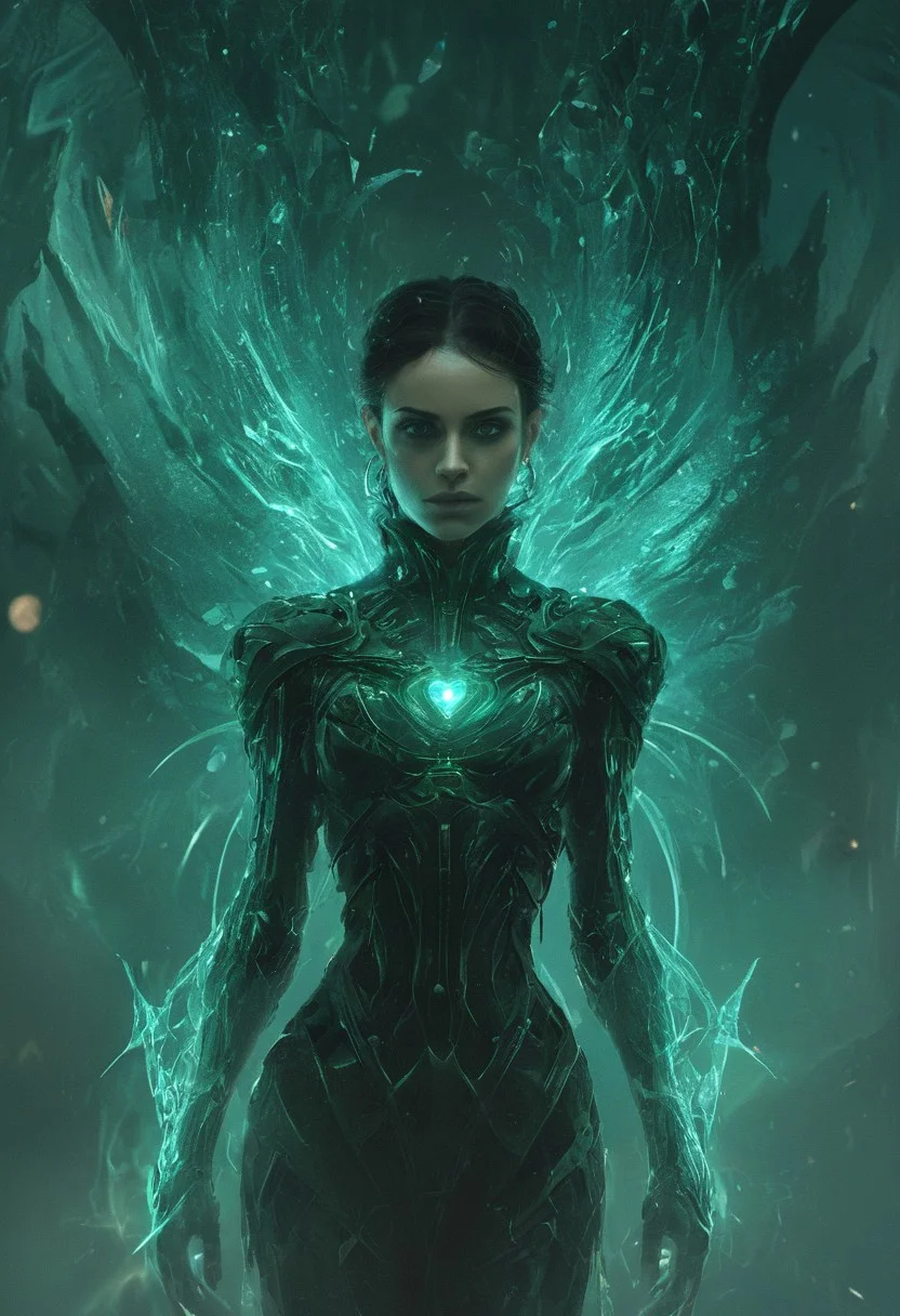 commanding attention with her piercing gaze and knowing smirk. Her attire blends Artfully rendered poster showcasing a captivating fusion of cyberpunk and western aesthetics, centered on striking features, bold costume, and unconventional weaponry create a dynamic,
Deep within the heart of a fantastical, otherworldly landscape, a mesmerizing crystalline formation rises from the ground, its emerald-hued facets shimmering with an unearthly luminescence. This captivating crystal appears to be more than a mere gemstone - it pulses with a subtle, ethereal energy, as if containing a hidden, mystical power within its depths.
As the viewer approaches, they are drawn in by the hypnotic swirling of ethereal wisps and tendrils that seem to dance and writhe within the crystal’s interior. These ethereal forms, akin to restless souls or spirits, undulate and flow, creating a captivating, almost hypnotic visual effect. The crystal’s surface reflects these flickering movements, creating the illusion of a gateway or portal into a realm beyond the physical world.
The scene evokes a sense of wonder and mystery, hinting at the crystal’s potential as a conduit to the spiritual or metaphysical realms. Its verdant hues and otherworldly glow suggest a deep, primal connection to the natural world, while the ethereal souls within allude to a higher plane of existence, accessible through this enchanted crystalline structure.
emeraldmorph