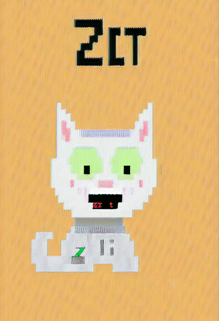 <lora:Epic_ZZT_Ultra_XL:1.2> a poster of a cartoon cat with a caption that reads'ZZT'