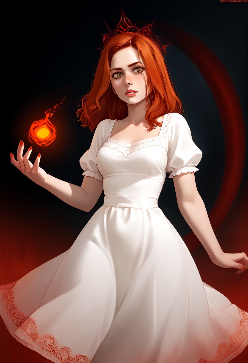 redhead sundress corruption red