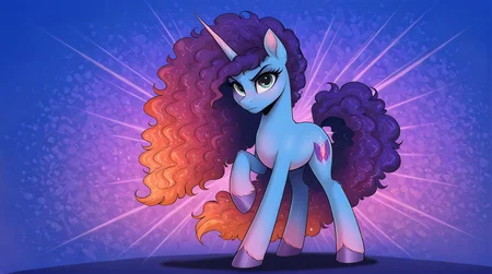 resolution, masterpiece, high resolution, (SOLO: 1.2), wild, detailed background,
<lora:Misty111:1> Misty Brightdawn rebirth look, gradient hair, purple and orange hair blue body unicorn, eyes green Misty Brightdawn, blue body unicorn, eyes green <lora:Wholesome-MLP-v1.4b:0.7> <lora:Smooth Style 2 SDXL_LoRA_Pony Diffusion V6 XL:1>t,,solo plain background, , solo,, FIGHTING STANCE, , LOOK AT THE VIEWER, ABSTRACT BACKGROUND,