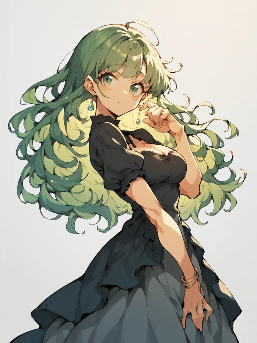 score_9, score_8_up, score_7_up, score_6_up, score_5_up, <lora:DemizuPosukaXLP:0.7> demizuposuka, 1girl, curvy, dress, cute, solo, portrait,