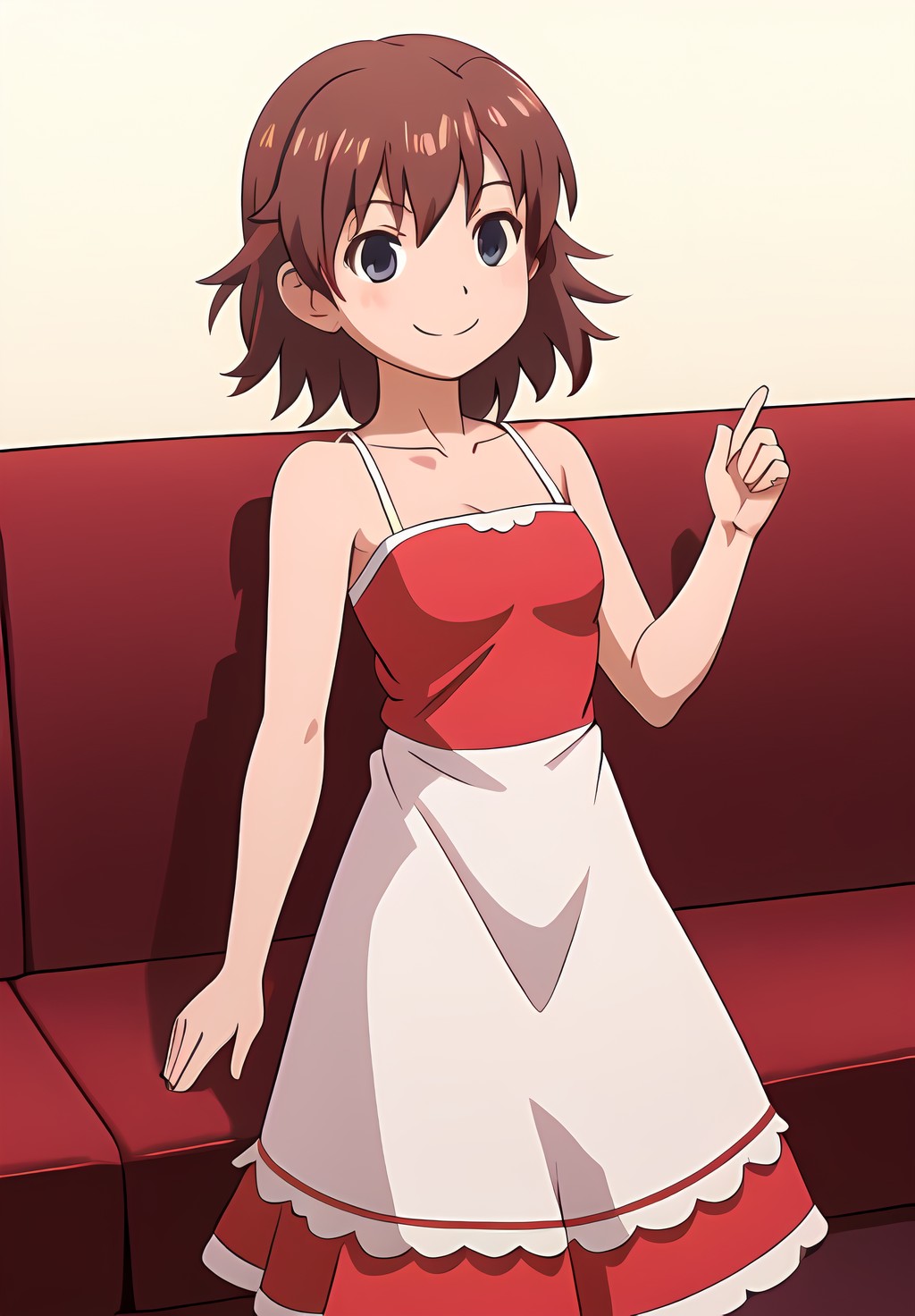 <lora:IndexAndRailgunv2:0.6>, LastOrderDress, solo, smile,