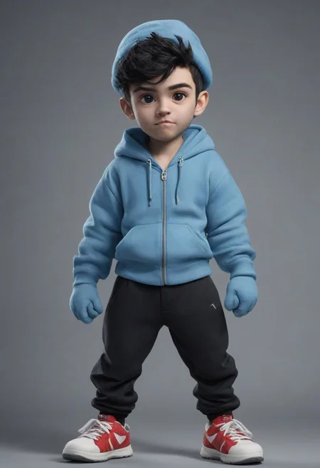 full body, one single individual, zayn malik ((The smurf)), the smurf background movie, (4k, 8k, extreme detail, ultra quality, HD, high definition, HDR, high dynamic range, octane render, Masterpiece, best quality, colorful, 8k wallpaper, Volumetric Lighting, best shadows, crisp clear ultra definition, hyper realistic realism)