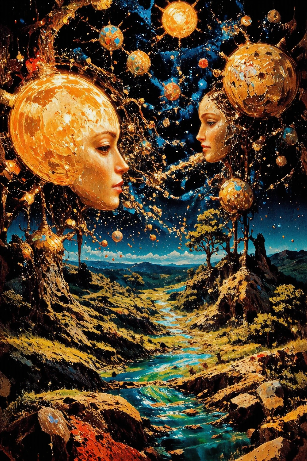 space, beautiful  German surreal landscape, woman, planets, galaxies, stars, vivid colors, colorful, multilayer paint splash style, <lora:Hand v2:1> <lora:Anti-Blur:1> <lora:Insane Detail Slider:0.5>   <lora:Flux.1_Turbo_Detailer:0.6>   <lora:flux-photo-transparent_Alpha_1.0:0.8> <lora:flux.1_lora_flyway_Epic-detail_v2:1>   <lora:Painterly01b_CE_FLUX_AIT:0.8> pntrlyCE_style <lora:PsykeV1:1>  <lora:VividlySurreal:1>
