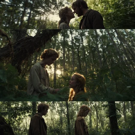 <lora:SDXL_cinematic_Sa_May:1> cinematic a woman and man in the forest