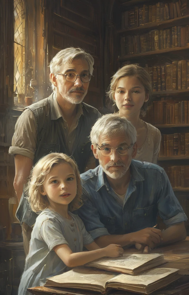 masterpiece,best quality,<lora:tbh44-sdxl:0.9>,illustration, portrait of family