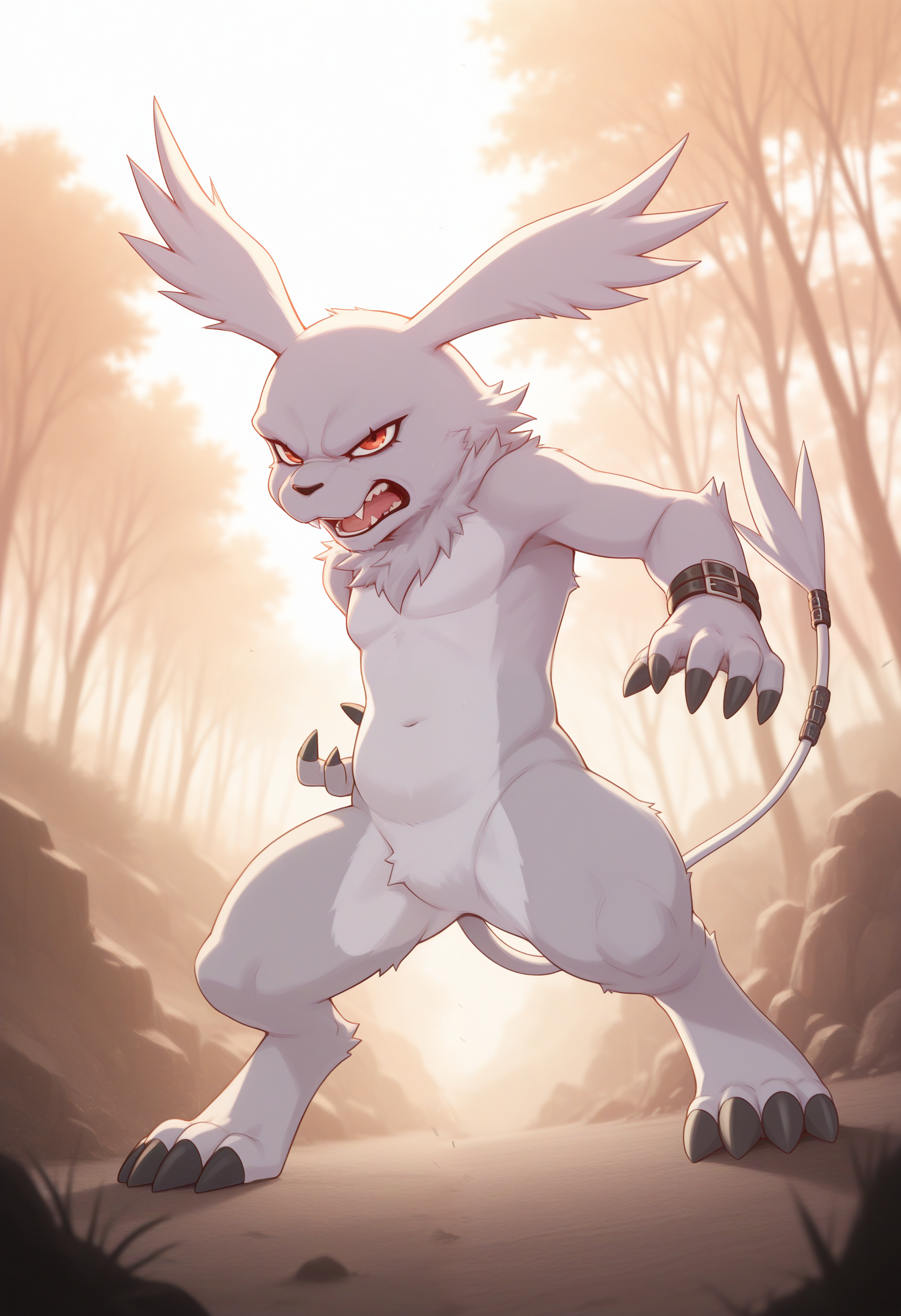 masterpiece,best quality, amazing quality, 1boy, solo, g4z1m0n, furry male, tail, attack,

outside,