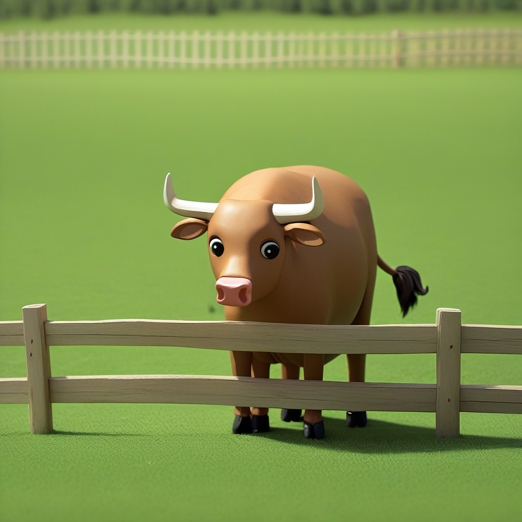 score_9, score_8_up, score_7_up, score_6_up, score_5_up, score_4_up, zPDXL2,rating_questionable,  <lora:Claymation:1> cl4ymation,  3d, clay texture, Plasticine texture,cow, meadow, fence