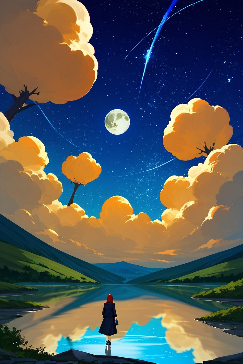 score_9, score_8_up, score_7_up, score_6_up, zPDXL2, <lora:Moon_epoch_10:0.7>, 
((night)), night sky, landscape, volumetric shadows, reflections, (moon:0.8), colorful,
red, clouds