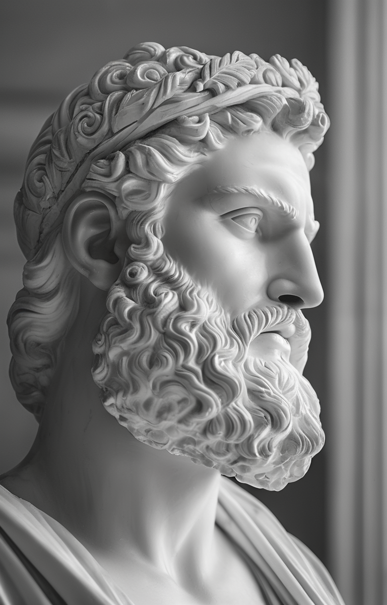 masterpiece,best quality,<lora:tbh59-sdxl:0.75>,illustration,A gypsum sculpture style, portrait of noble man
