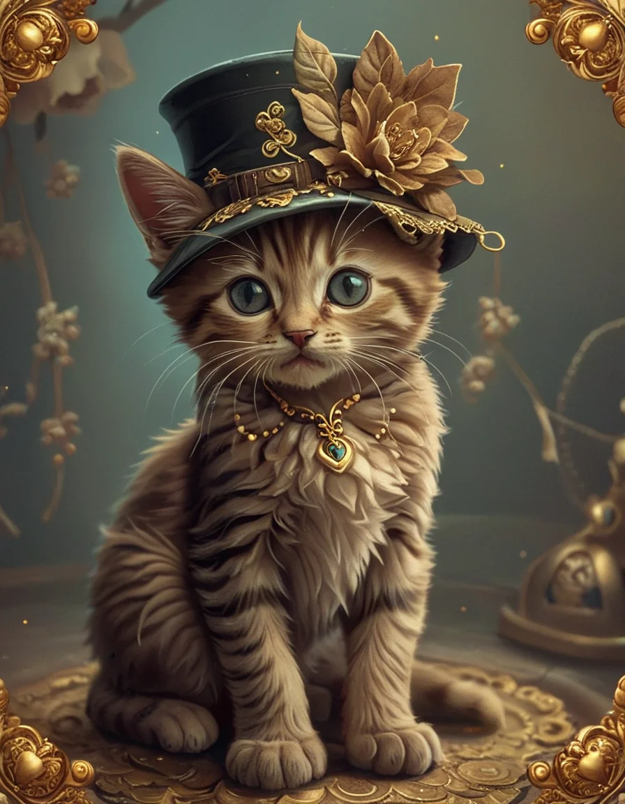 cute kitten <lora:novuschroma17 style:1> novuschroma17 style
