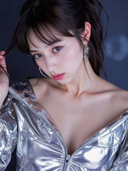 There are wonderful studio lights and various reflections,
18yo beautiful cute girl with blushing and female orgasm.skin naturally showing the texture of blood vessels and detailed pale skin,
--,
<lora:Nakajo_Ayami_f1:1>,she is Nakajo Ayami, painting of Virtuoso of an adult girl in a shiny metallic dress,in space,in the style of futuristic pop,ray tracing,celebrity photography,made of crystals,photorealistic compositions,wide lens --v 6.0,by Alberto Seveso,inspired by Alberto Seveso,inspired by Mike Winkelmann,by Kurt Roesch,beautiful digital artwork,inspired by Darek Zabrocki,incredible digital art,inspiring digital art,stunning digital illustration,,,