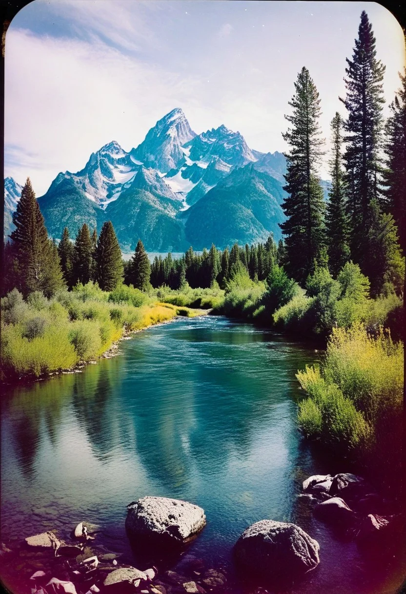 ()Hyoer Realistic:2.0)Polaroid picture
Grand Teton National Park, Wyoming, USA 🇺🇸. This stunning park features the majestic Teton Range, towering above lush forests and the winding Snake River. Experience the awe-inspiring beauty and serene landscapes of this iconic American destination, where nature's grandeur is on full display.