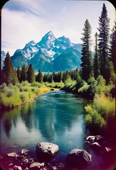 ()Hyoer Realistic:2.0)Polaroid picture
Grand Teton National Park, Wyoming, USA 🇺🇸. This stunning park features the majestic Teton Range, towering above lush forests and the winding Snake River. Experience the awe-inspiring beauty and serene landscapes of this iconic American destination, where nature's grandeur is on full display.