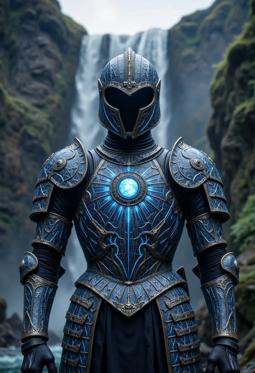 A suit of armor, impossibly sleek and crafted from woven strands of moonlight, stands at the edge of a canyon where waterfalls flow upward into the sky. The armor’s breastplate bears a single, circular indentation, as if awaiting something to complete it. The wind here does not move naturally, carrying with it echoes of battle cries from warriors who never existed, their voices rising in anticipation of the one who will don the celestial plate once more.
, aidmamjv7, aidmaHyperrealism, aidmaimageupgrader
