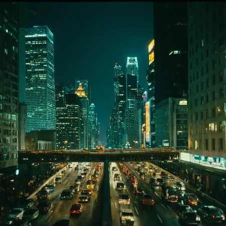 cinematic film still of <lora:celluloid film skintone color style:1>
<lora:add-detail-xl:1>1
An award winning film still motion picture of a city filled with lots of traffic and lots of tall buildings,outdoors,sky,no humans,night,building,night sky,scenery,science fiction,city,cityscape,bridge,skyscraper,city lights , beauty, cinematic, film, filmic, film color, film skin tone, different colors, different people, different, unique, random, film contrast, film saturation, celluloid, Kodak, VISION3, realistic, detailed background, detailed environment, natural color, perfect exposure, natural exposure, shot on film, celluloid film skintone color style, shallow depth of field, vignette, highly detailed, high budget, bokeh, cinemascope, moody, epic, gorgeous, film grain, grainy